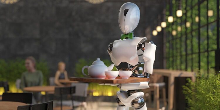 Use robots instead of waiters in restaurants